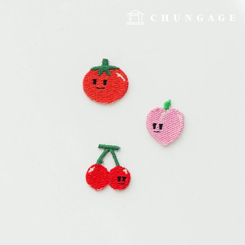 3 types of heat-sealing Mini Fruit Wappen