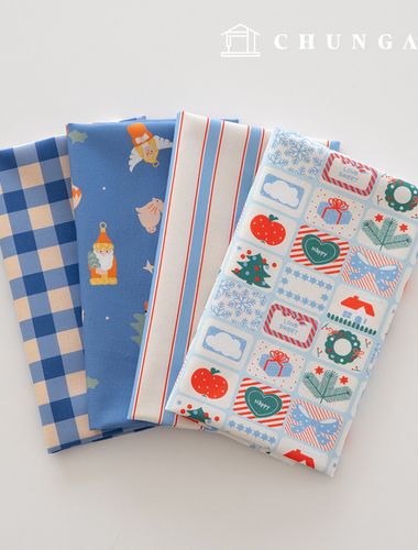 Fabric Package Christmas Scrap Fabric Check Fabric Doll Puppy Clothes Making 4 Types 204