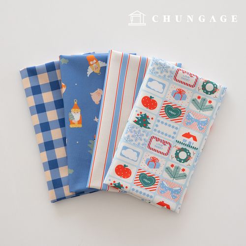Fabric Package Christmas Scrap Fabric Check Fabric Doll Puppy Clothes Making 4 Types 204