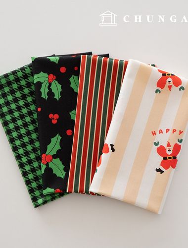 Fabric Package Christmas Scrap Fabric Check Fabric Doll Puppy Clothes Making 4 Types 207
