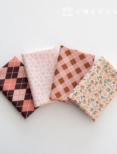 Fabric Package Flower Scrap Fabric Check Fabric Doll Puppy Clothes Making 4 Types 244