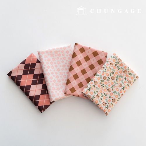 Fabric Package Flower Scrap Fabric Check Fabric Doll Puppy Clothes Making 4 Types 244
