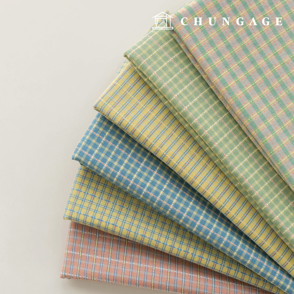 Cotton Check Fabric Yarn-dyed Check Clothing Fabric Bobi 6 types