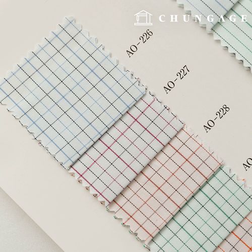 Check Stripe Fabric Wide Width Tailor Shop Custom White Shirt Fabric Suit Clothing Fabric B1 18