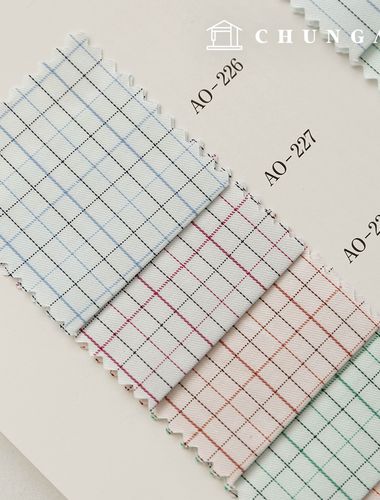 Check Stripe Fabric Wide Width Tailor Shop Custom White Shirt Fabric Suit Clothing Fabric B1 18