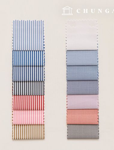 Plain Striped Fabric Wide Width Tailor Shop Custom White Shirt Fabric Suit Clothing Fabric B1 24