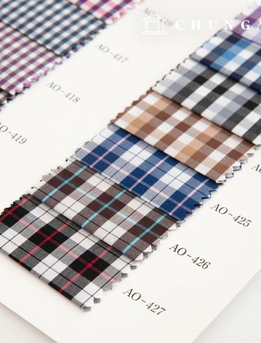 Check Fabric Wide Width Tailor Shop Custom White Shirt Fabric Suit Clothing Fabric B1 33