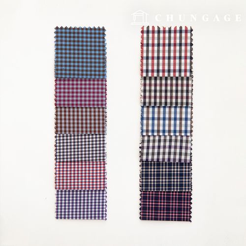 Check Fabric Wide Width Tailor Shop Custom White Shirt Fabric Suit Clothing Fabric B1 37