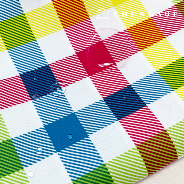 Waterproof Cloth Check Fabric Waterproof Fabric Wide Width Colorful Check 9452