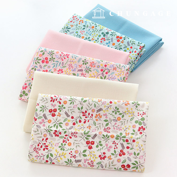 Fabric Package Flower Scrap Fabric Plain Doll Dog Clothes Making Molly Flower 6 Types 1/4 Yard 9534