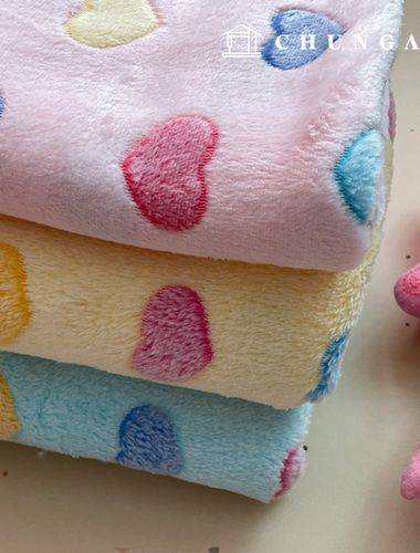 Double-sided ultra-fine fiber fabric Wide Width heart 3 types 9502