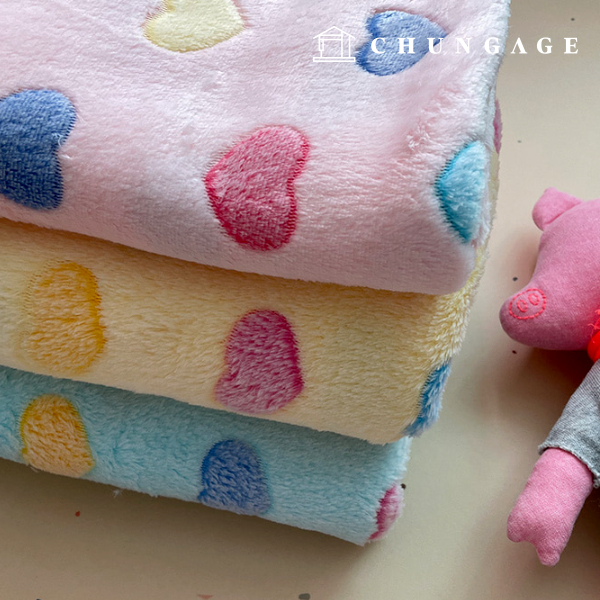 Double-sided ultra-fine fiber fabric Wide Width heart 3 types 9502