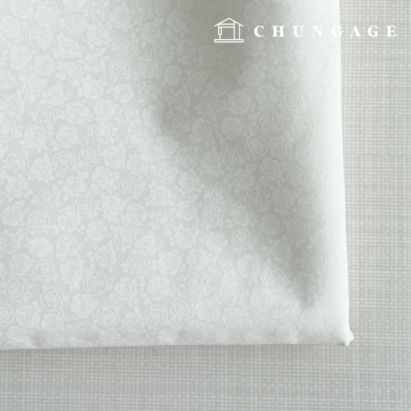 Waterproof Cloth Flower Laminate Waterproof Fabric 20 count White Rose Day 9542