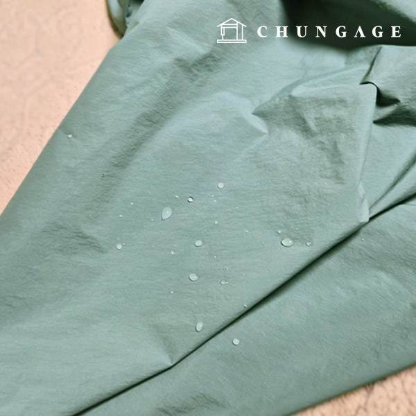 Nylon fabric anorak washer windbreak fabric plain fabric daily water-resistant 40 count dark mint