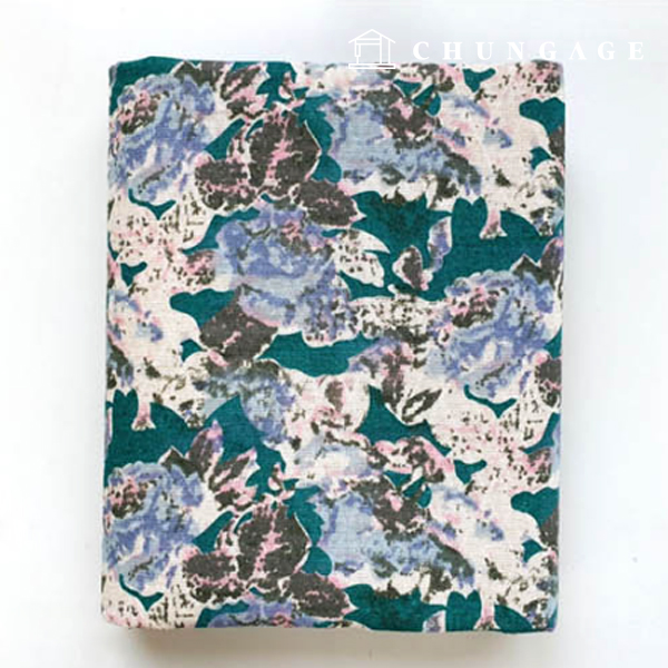 Linen Fabric Double-Layer 20-Count Jacquard Wide Width Decalcomania 1 Green 9490