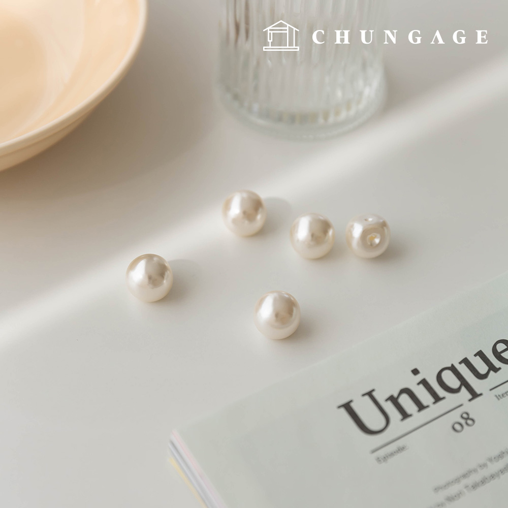 Pearl Button 5Piece Vintage Gold Coat Jacket Button Pearl 14mm