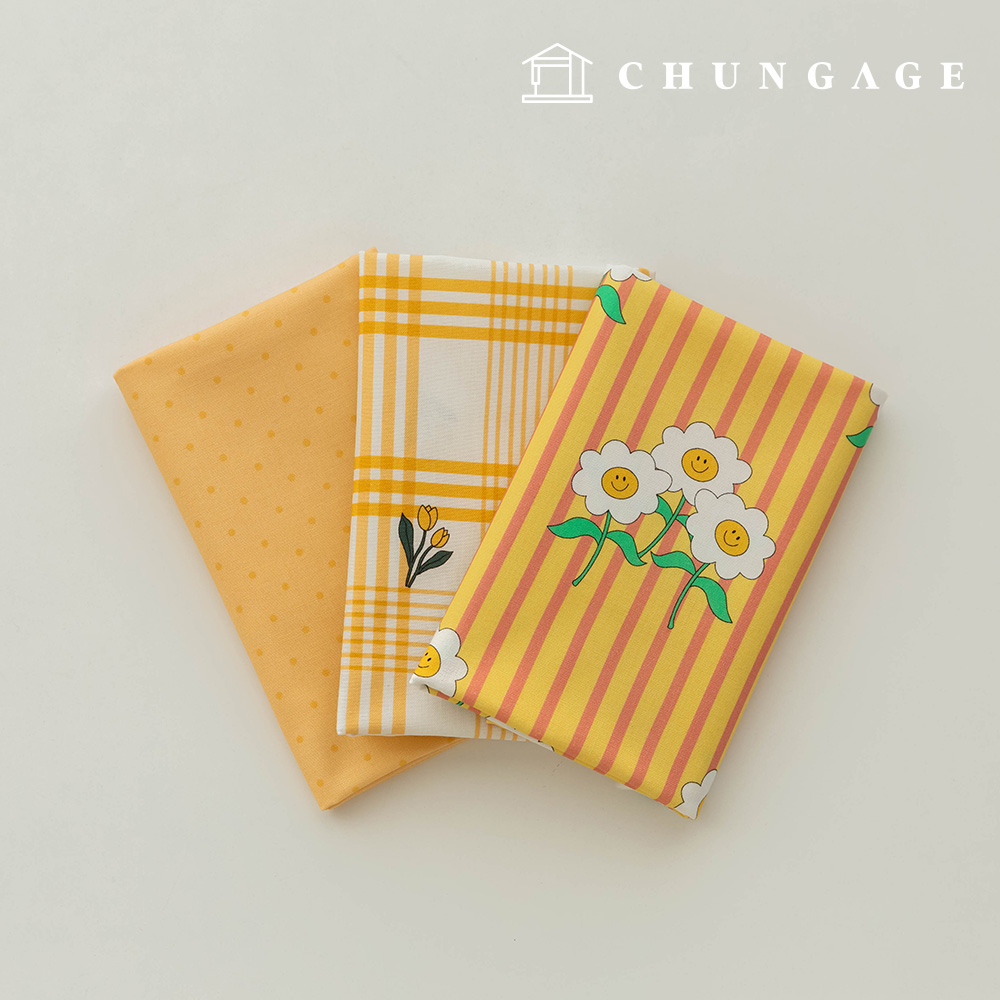 Fabric Package Flower Scrap Fabric Check Fabric Doll Puppy Clothes Making 3 Types 268