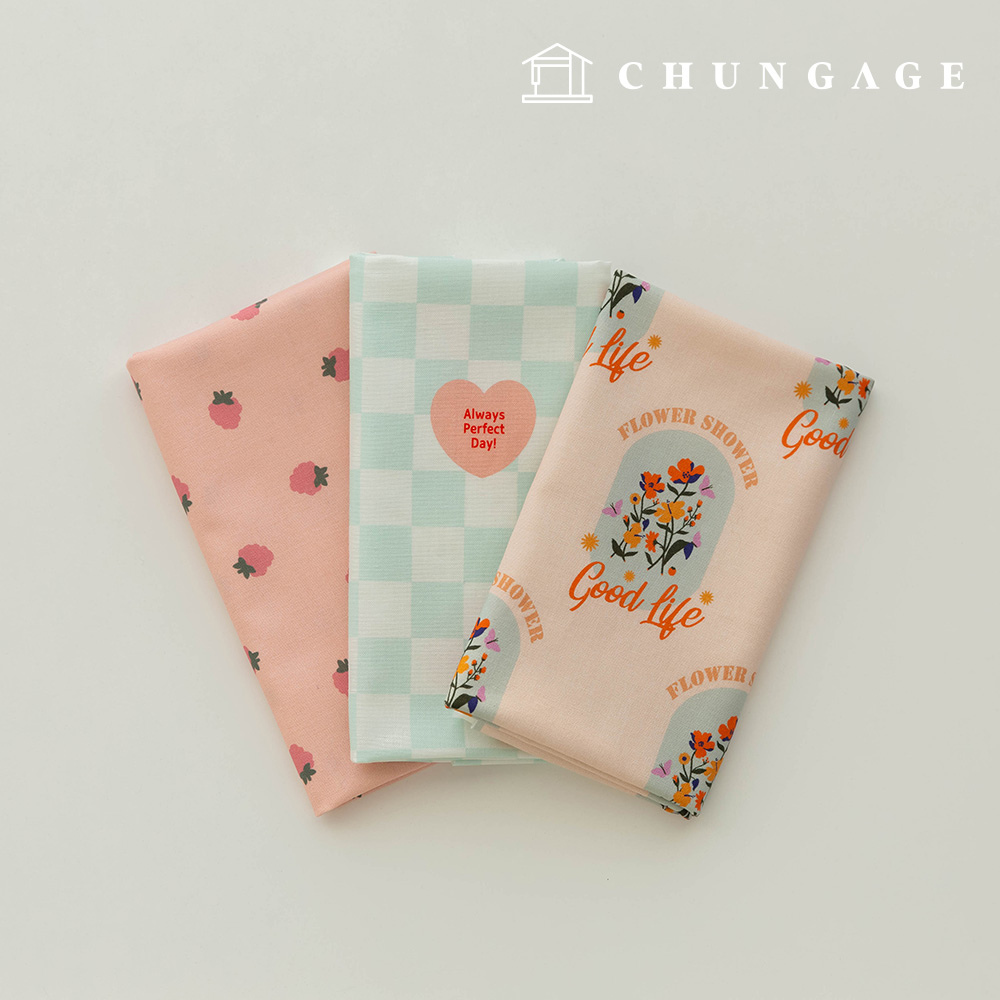 Fabric Package Flower Scrap Fabric Check Fabric Doll Puppy Clothes Making 3 Types 269