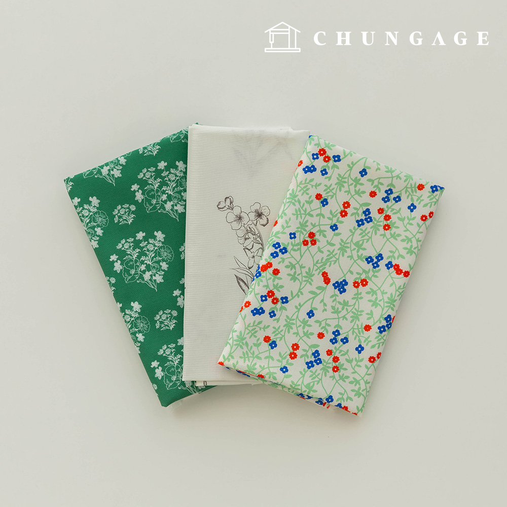 Fabric Package Flower Scrap Fabric Floral Patterned Fabric Doll Dog Clothes Making 3 Types 270