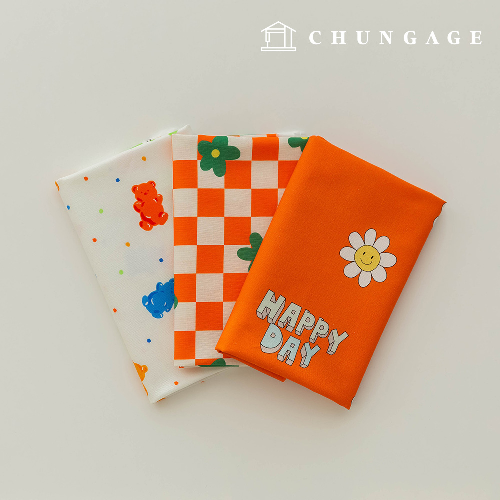 Fabric Package Flower Scrap Fabric Check Fabric Doll Puppy Clothes Making 3 Types 271