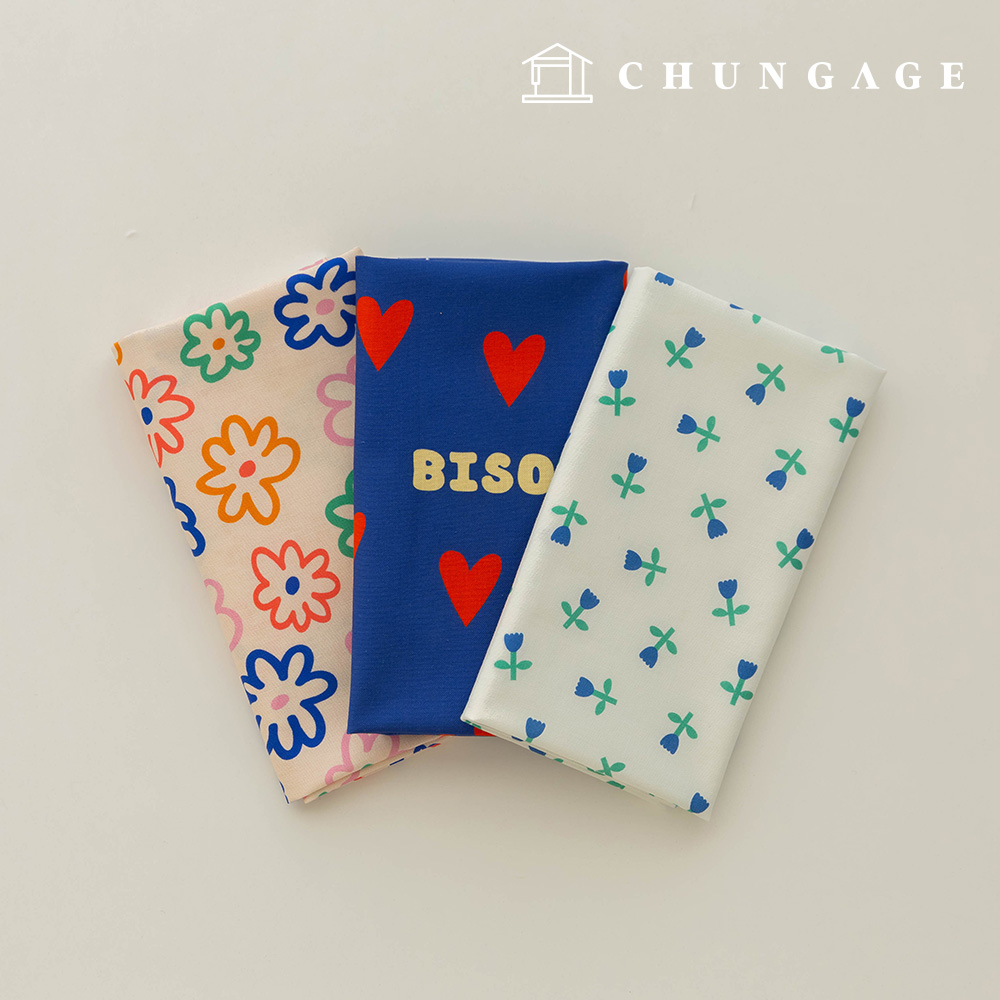 Fabric Package Flower Scrap Fabric Heart Fabric Doll Puppy Clothes Making 3 Types 276