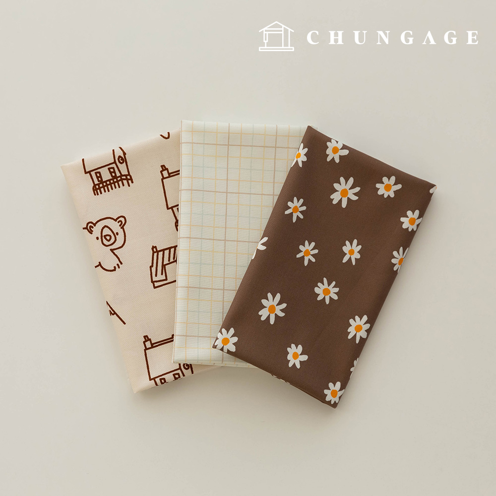 Fabric Package Flower Scrap Fabric Check Fabric Doll Puppy Clothes Making 3 Types 282