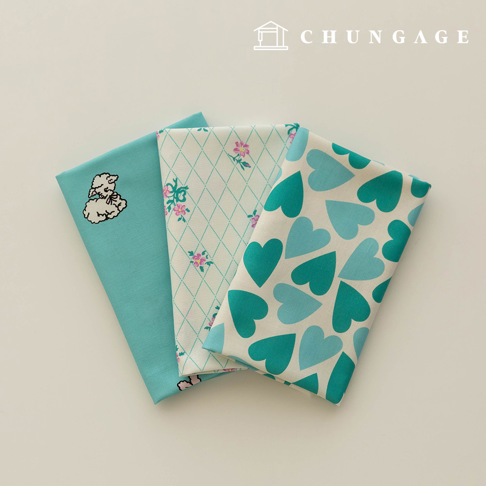 Fabric Package Vintage Scrap Fabric Heart Fabric Doll Dog Clothes Making 3 Types 287