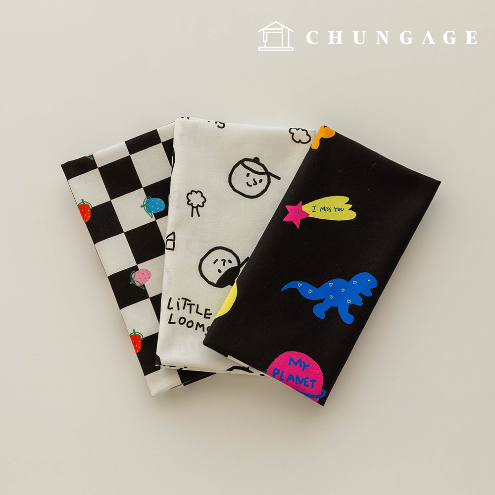 Fabric Package Dinosaur Scrap Fabric Check Fabric Doll Puppy Clothes Making 3 Types 288