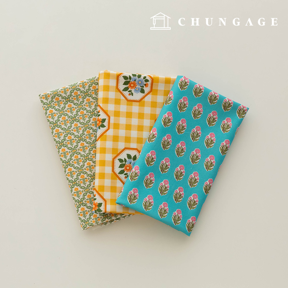 Fabric Package Flower Scrap Fabric Check Fabric Doll Puppy Clothes Making 3 Types 289