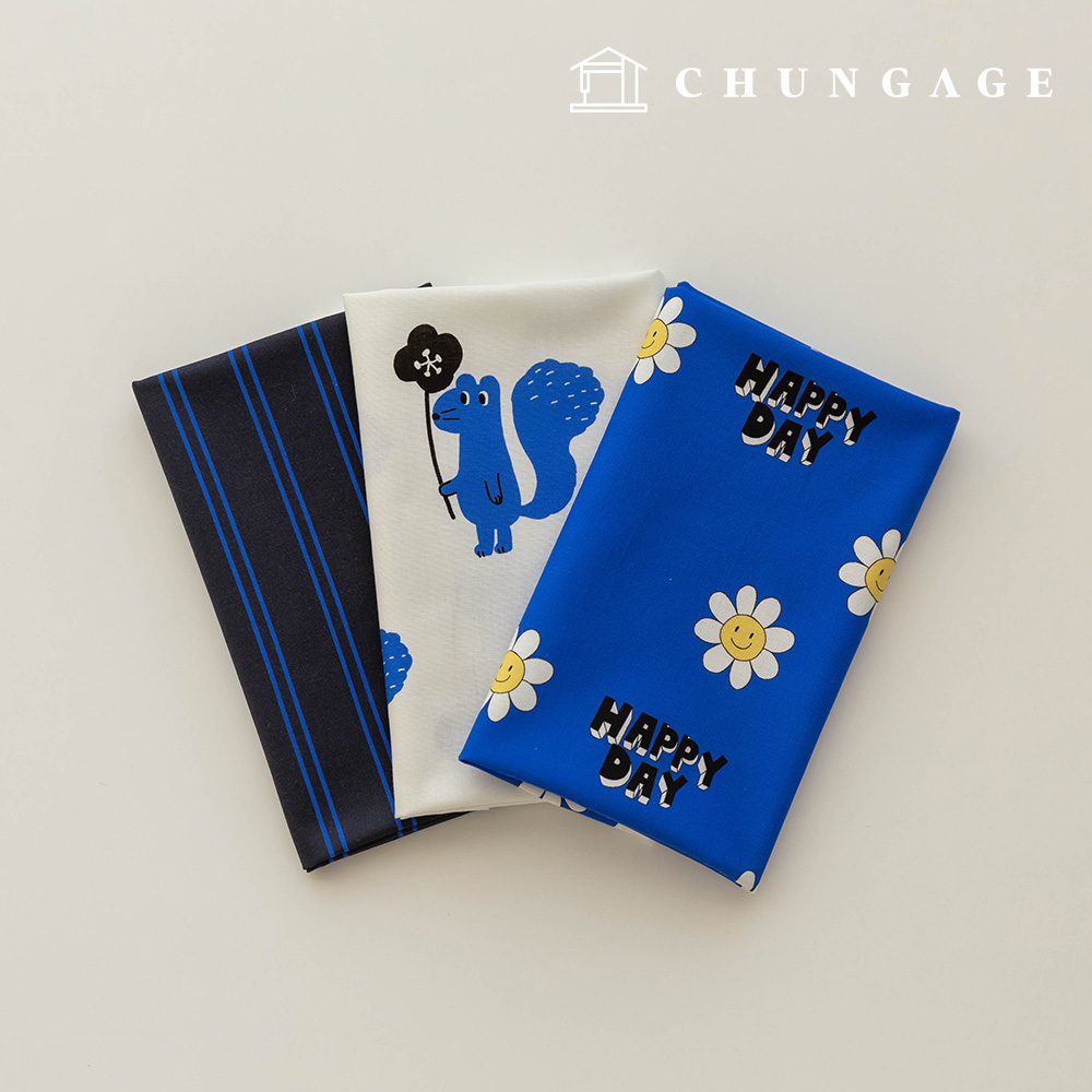 Fabric Package Flower Scrap Fabric Striped Fabric Doll Puppy Clothes Making 3 Types 291