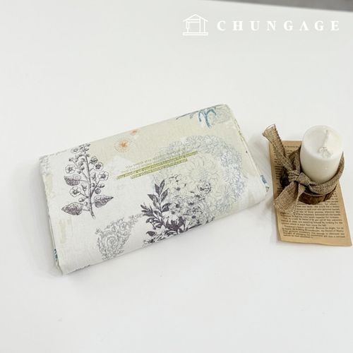 Linen fabric 11 count double-sided flower fabric wide width French garden