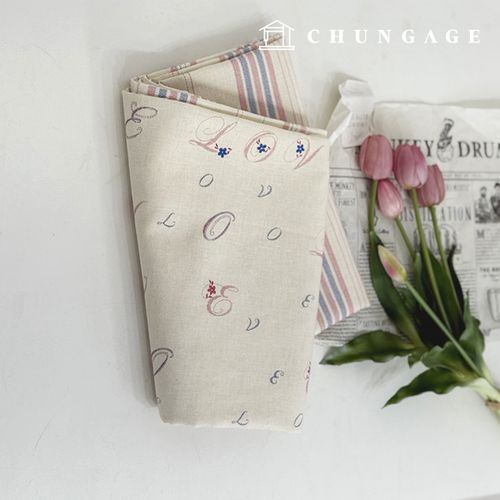 Linen fabric 11 count double-sided flower fabric wide width mare vintage stripe