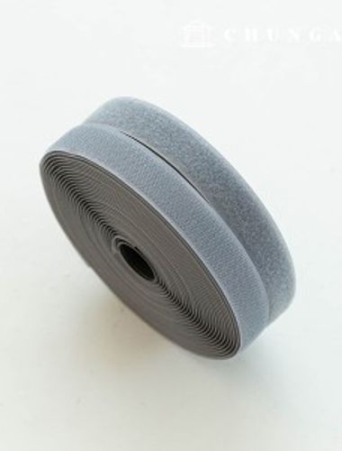 Velcro adhesive 10 roll double sided set sewing velcro tape 25mm gray