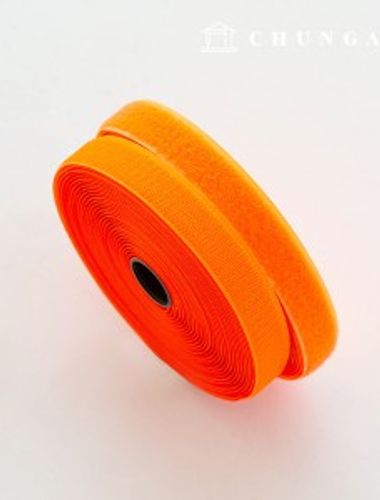 Velcro sticky 10 roll double sided set sewing velcro tape 25mm Fluorescent orange