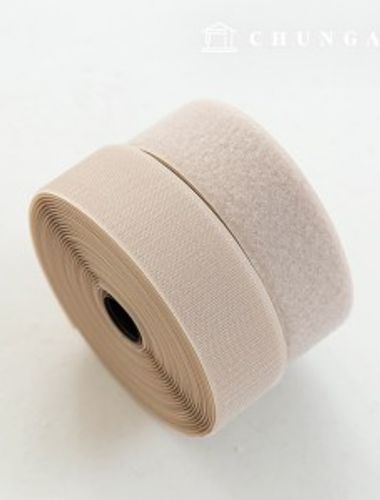 Velcro adhesive 10 roll double sided set sewing velcro tape 50mm Beige