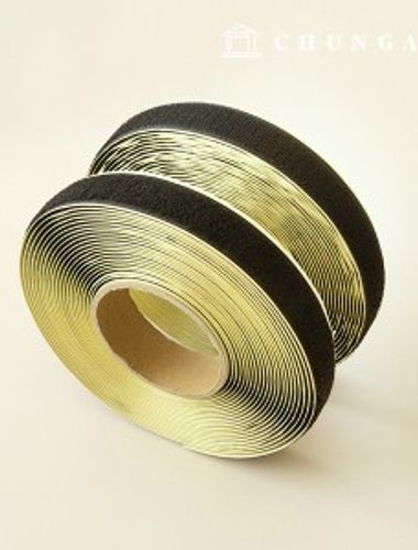 Velcro Sticker 10 Roll Double Sided Set Sticker Tape Adhesive 25mm Black