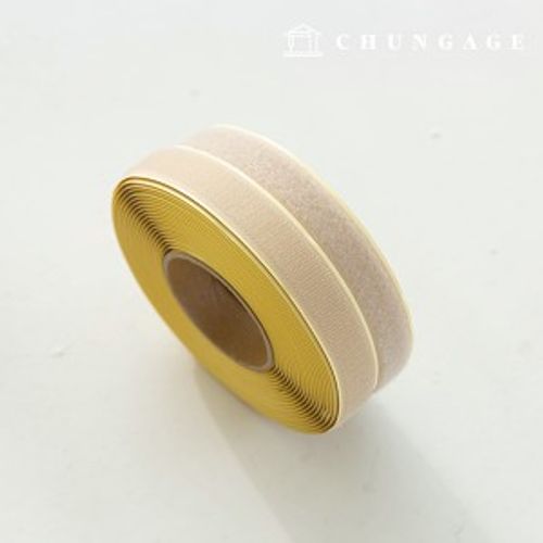 Velcro sticky 10 roll double sided set sticky tape adhesive 25mm Beige