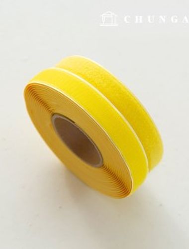 Velcro sticky 10 roll double sided set sticky tape adhesive 25mm Yellow