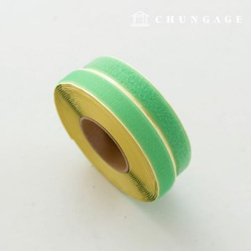 Velcro sticky 10 roll double sided set sticky tape adhesive 25mm Yellow green