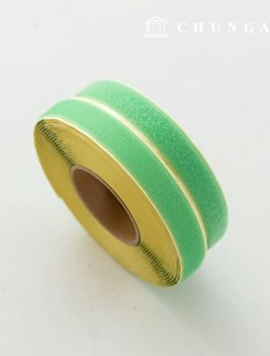 Velcro sticky 10 roll double sided set sticky tape adhesive 25mm Yellow green
