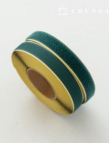 Velcro sticky tape 10 roll double sided set sticky tape adhesive 25mm dark green