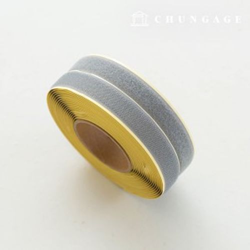 Velcro Hook and Loop 10 Roll Set Double Sided Hook and Loop Tape Adhesive 25mm Gray