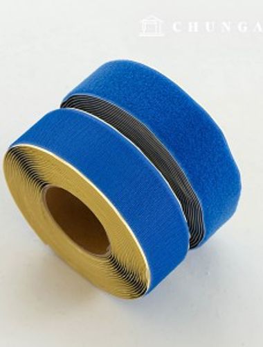 Velcro Sticker 10 Roll Double Sided Set Sticker Tape Adhesive 50mm Cobalt Blue