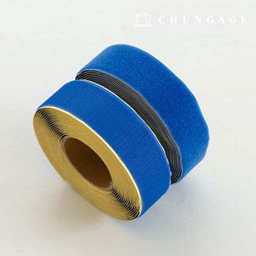 Velcro Sticker 10 Roll Double Sided Set Sticker Tape Adhesive 50mm Cobalt Blue