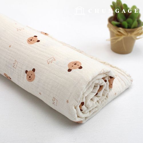 Yoru double gauze fabric cotton non-fluorescent biowashing fabric wide width gombly