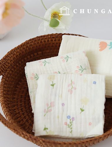 Yoru Double Gauze Fabric Cotton Flower Fabric Bloom Fabric 3 Types