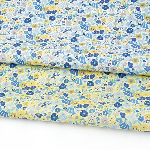 Eco-friendly antibacterial and anti-inflammatory fabric E-DTP cotton 20 count Blue Elle Garden 2 types