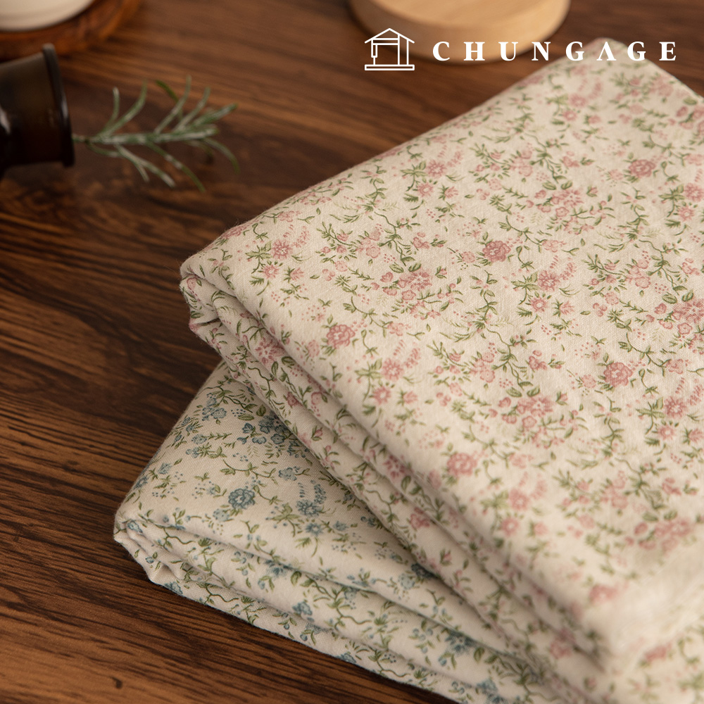 Yoru Double Gauze Cotton Floral Wide Width Fabric Durin 2 Types