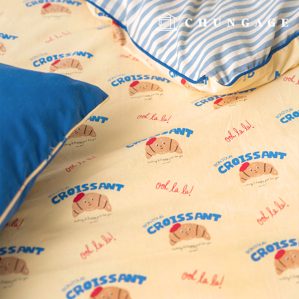 Cotton Character Fabric 20 count Croissant 431