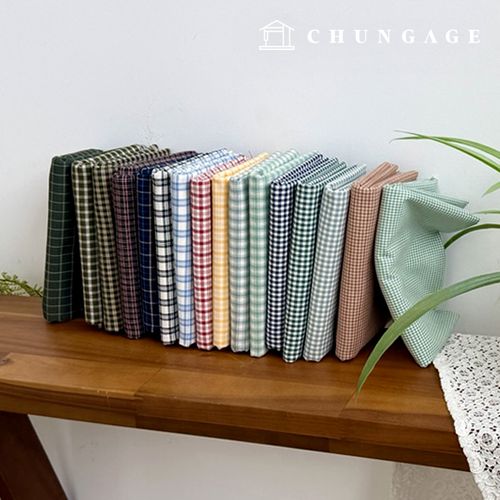 Cotton 20-count Yarn-dyed Check Fabric Noea 16 Types